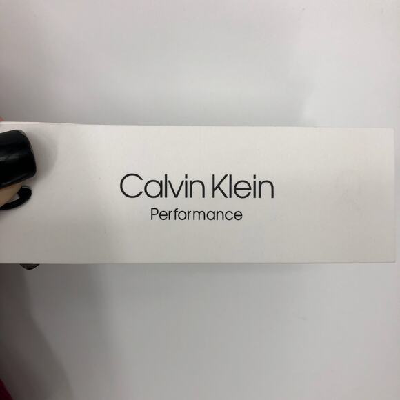 CALVIN KLEIN Women's Performance Ribbed Crop Top Large Red Maroon Racerback NWT - Picture 10 of 11